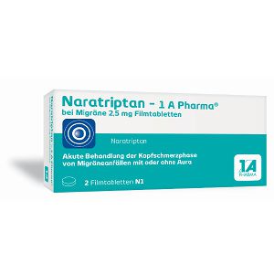 NARATRIPTAN-1A Pharma bei Migräne 2,5 mg Filmtabl.